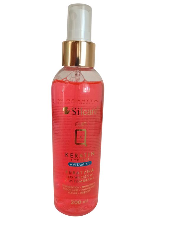 Spray soin sans rinçage kératine et vitamines pour cheveux