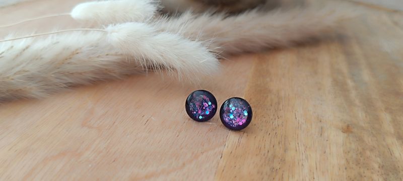 Boucles d&#39;oreilles puces Galaxie