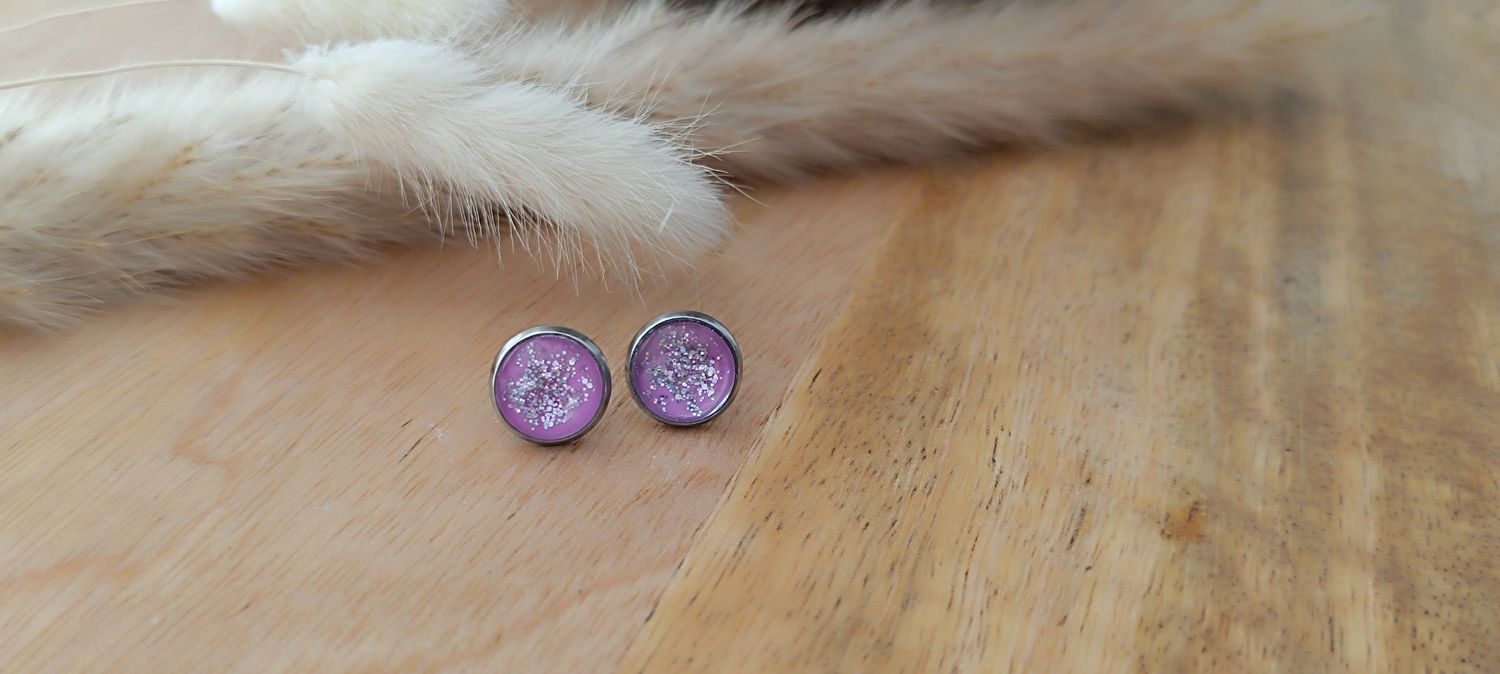 Boucles d&#39;oreilles puces Galaxie