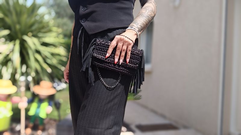 Pochette Chic Bohème Black&amp;Rose Gold