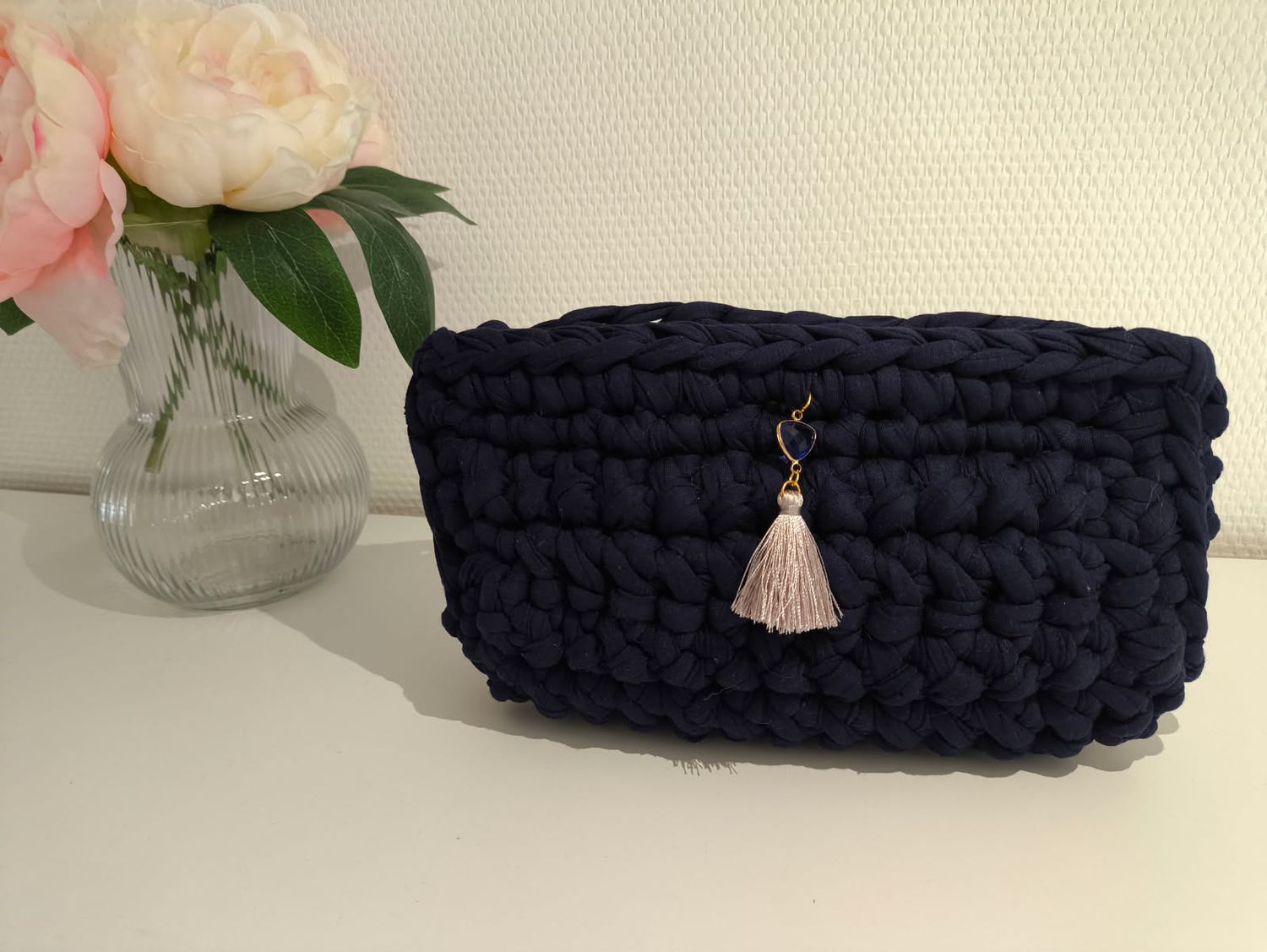 Pochette bijou bleu nuit