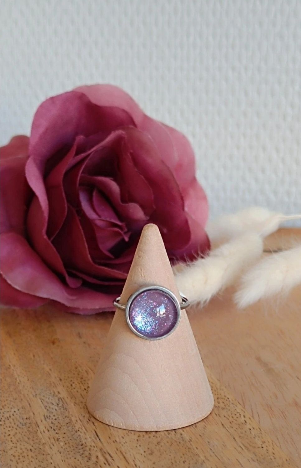 Bague Galaxie solo, bleu/mauve