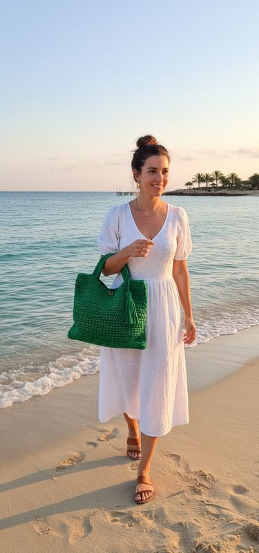 Cabas XL Émeraude Gold