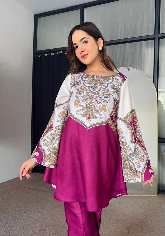 Stitched Printed Shirt and Trouser Set