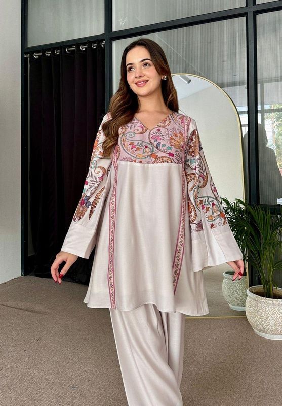 Presrine- Printed Co-Ord Set in Swiss Lawn