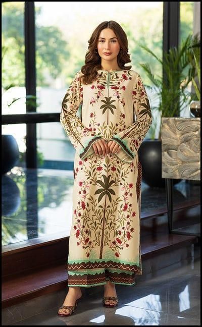 Printed Lawn Shirt And Trouser Set