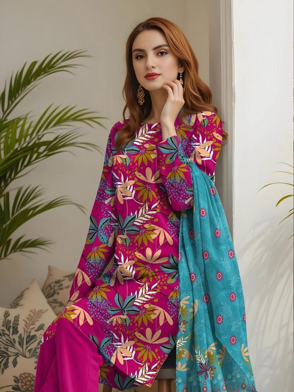 Printed Lawn Suit - 3pc