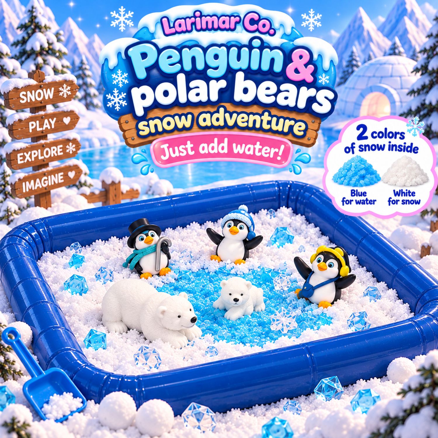 Penguin &amp; polar bear snow pool