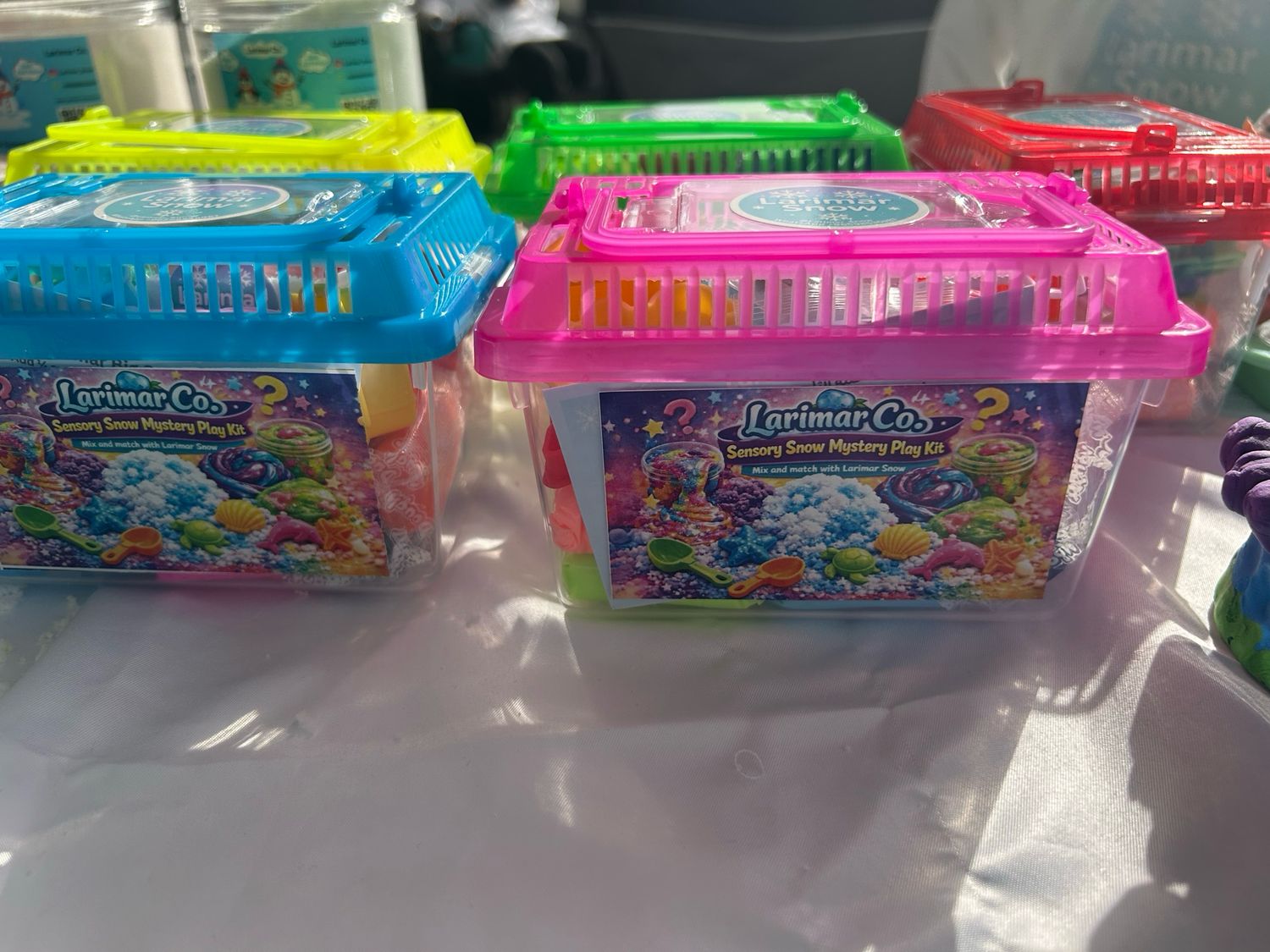 Larimar sensory Kit (snow slime playdou clay tools sprinkles)