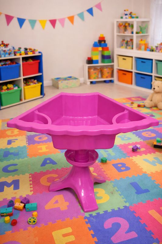 Pink snow station with snow &amp; toys (no chairs)