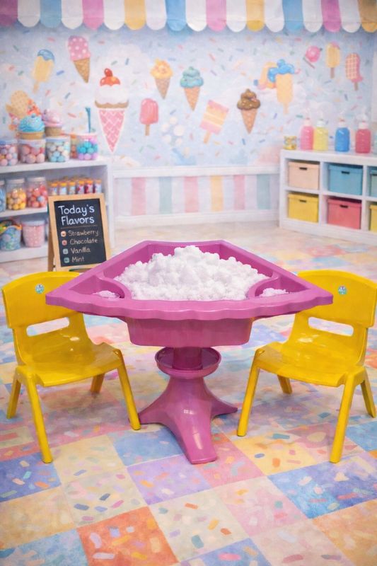 Pink ice cream snow station (full package)
