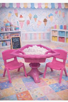 Pink snow station with pink chairs (full package)
