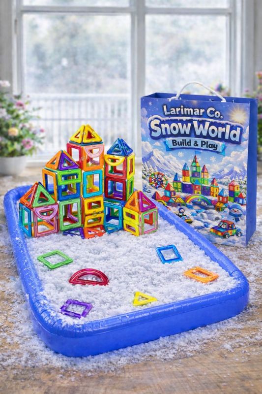 Snow world 80 pcs Magnetic build &amp; play