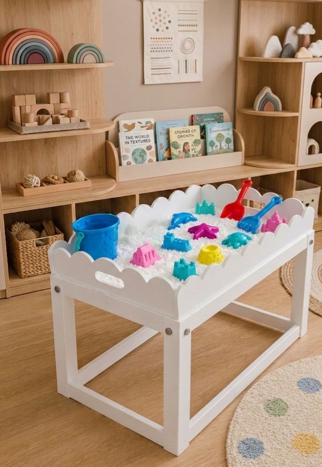 White medium Snow station (no chairs)