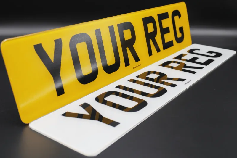 Standard printed road legal car plates 520x111mm