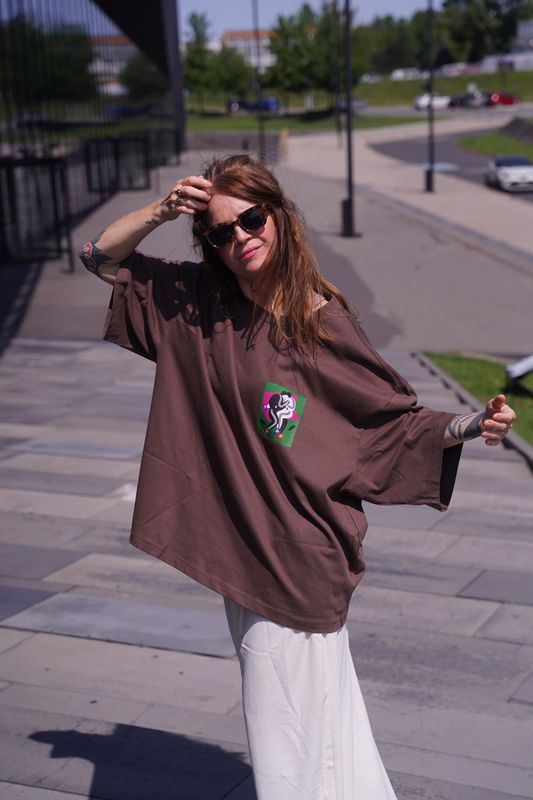 Unisex warm chocolate t-shirt XXL