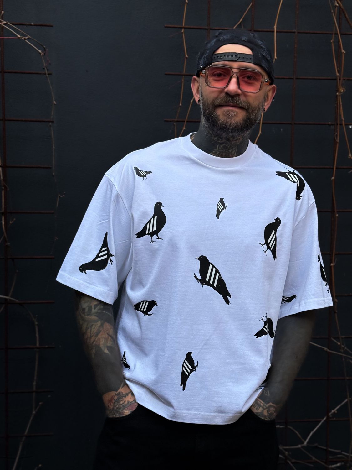 T-SHIRT &quot;PIGEON&quot; SHORT OVERSIZED