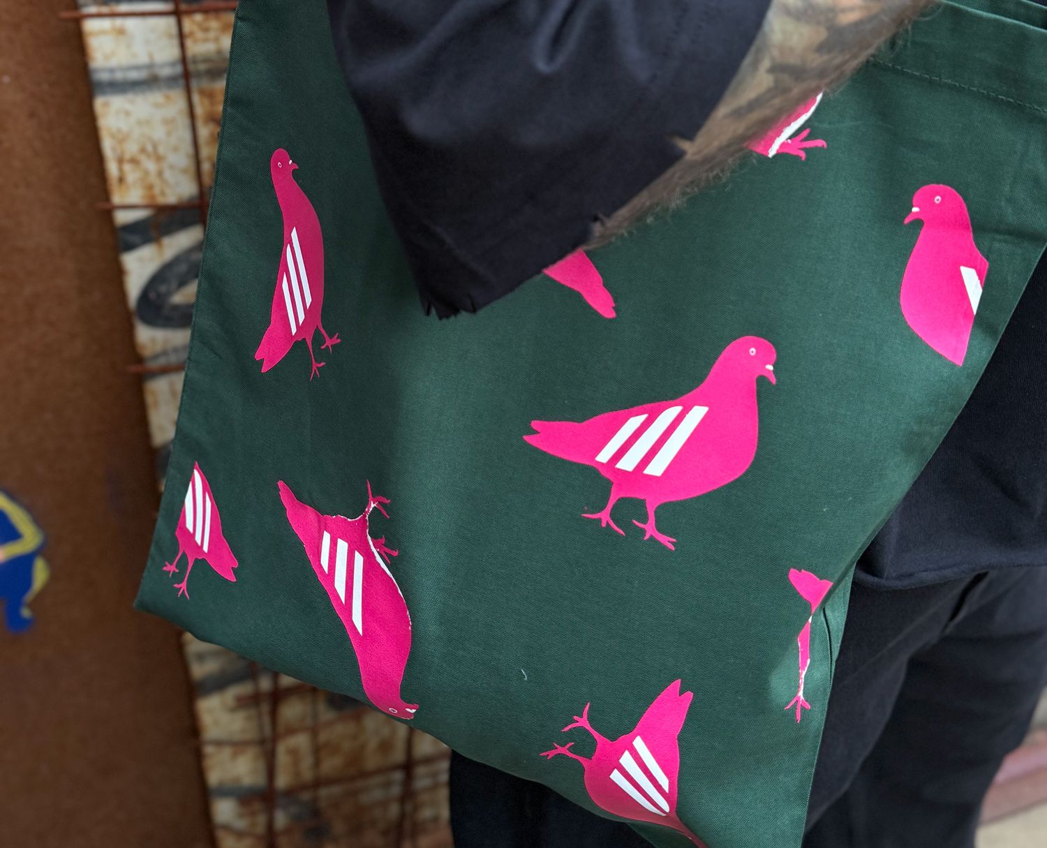 GREEN BAG PINK  PIGEON