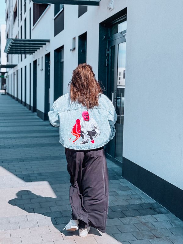 Jeans jacket two boy for women