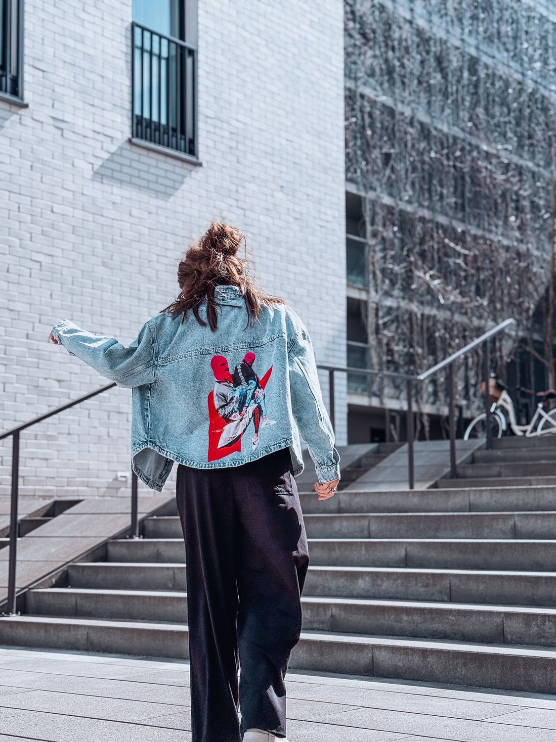 Jeans jacket romb for women