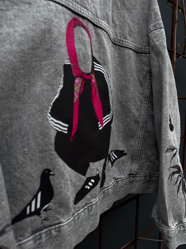 Jeans jacket dusty gray Babushka women