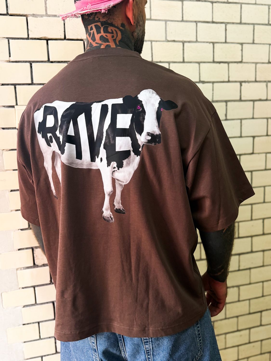 T-SHIRT "COW RAVE SHORT OVERSIZED