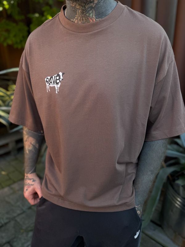 T-SHIRT "COW RAVE SHORT OVERSIZED