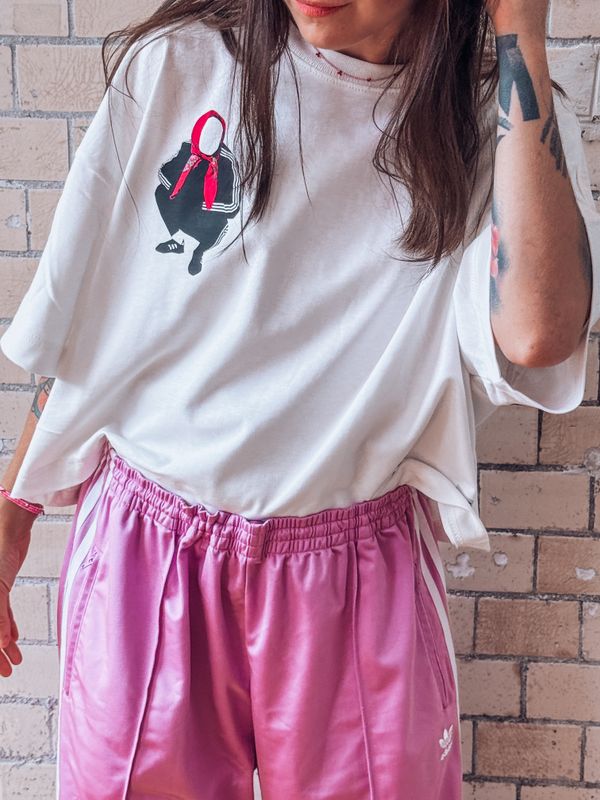 Short women t-shirt Slowly one size