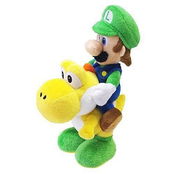 Super Mario Bros - Luigi Riding Yoshi - 9&quot; Plush