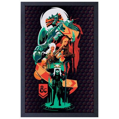 **CLEARANCE** Framed Print - Dungeons &amp; Dragons Against The Odds - 11&#39;&#39; x 17&#39;&#39;