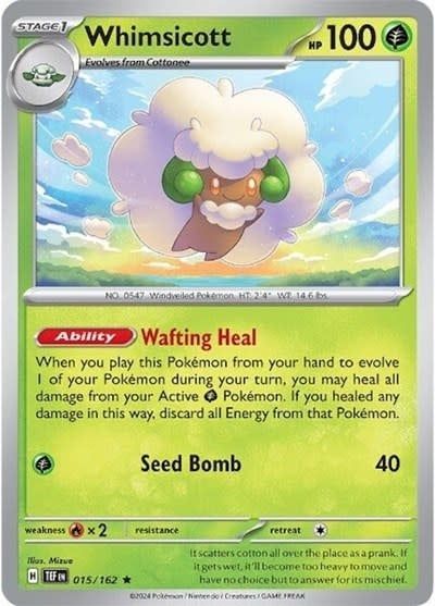 Whimsicott - 015/162 (Holofoil, Rare)