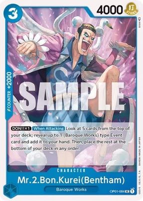 Mr.2.Bon.Kurei (Bentham) - OP01-084 (Normal, UC)