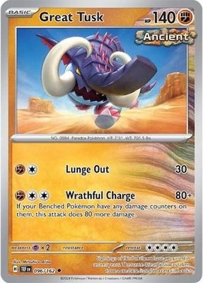 Great Tusk - 096/162 (Reverse Holofoil, Uncommon)