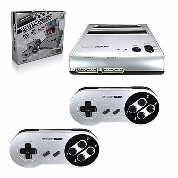 Retro-Bit - RetroDUO SNES &amp; NES Console [Silver]