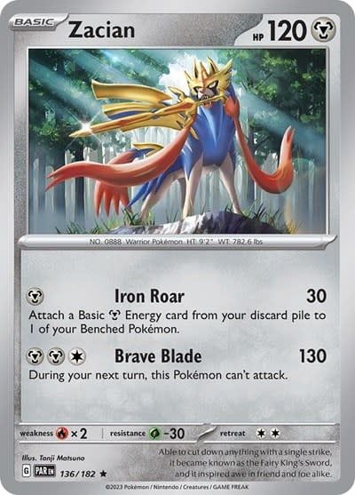 Zacian - 136/182 (Reverse Holofoil, Rare)