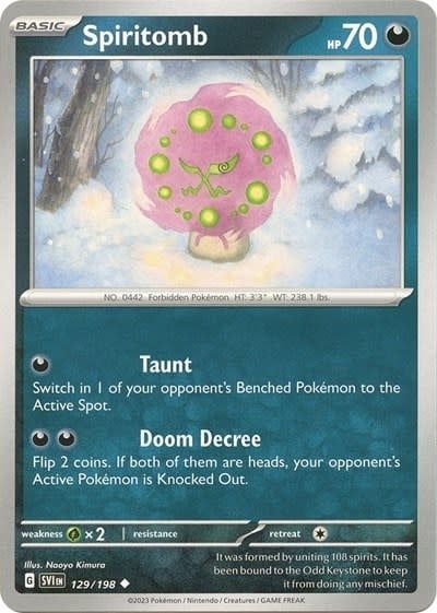 Spiritomb - 129/198 (Reverse Holofoil, Uncommon)