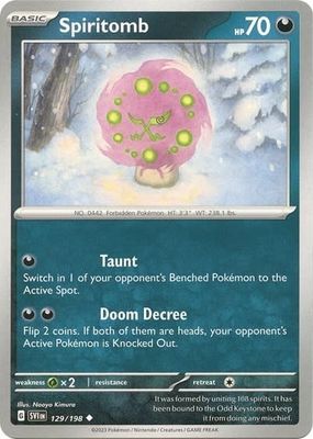 Spiritomb - 129/198 (Reverse Holofoil, Uncommon)