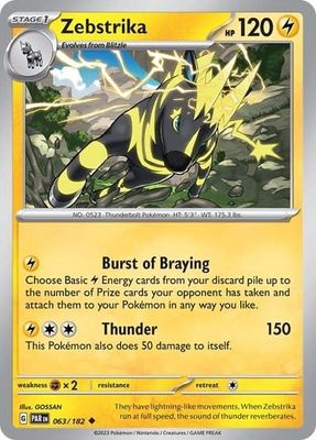 Zebstrika - 063/182 (Reverse Holofoil, Uncommon)