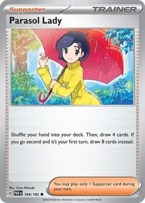 Parasol Lady - 169/182 (Reverse Holofoil, Common)