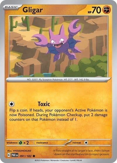 Gligar - 091/182 (Reverse Holofoil, Common)
