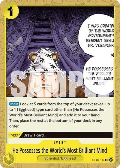 He Possesses the World&#39;s Most Brilliant Mind - OP07-114 (Normal, UC)