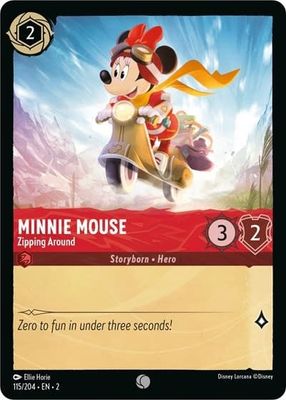 Minnie Mouse - Zipping Around - 115/204 (Normal, Common)