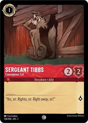 Sergeant Tibbs - Courageous Cat - 124/204 (Normal, Common)