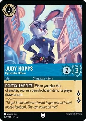 Judy Hopps - Optimistic Officer - 152/204 (Normal, Uncommon)
