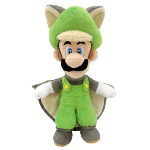 Super Mario Bros - Flying Squirrel Luigi - 9&quot; Plush