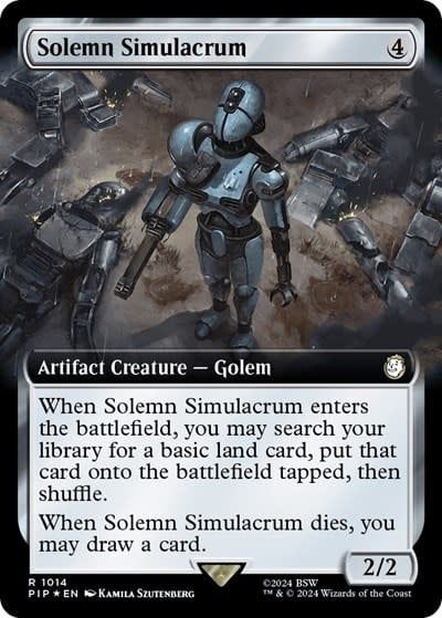 Solemn Simulacrum (Extended Art) (Surge Foil) - 1014 (Foil, R)
