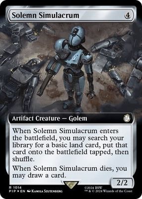 Solemn Simulacrum (Extended Art) (Surge Foil) - 1014 (Foil, R)
