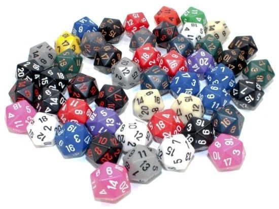 Opaque Assorted D20