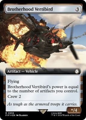 Brotherhood Vertibird (Extended Art) (Surge Foil) - 959 (Foil, R)