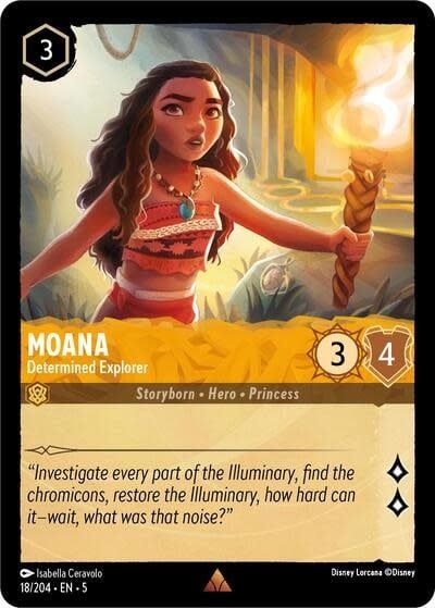 Moana - Determined Explorer - 18/204 (Normal, Rare)